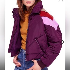Free People Heidi ski cropped puffer jacket